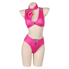 Barbie 2023 Doll Pink 3Pics/Set Swimsuit With Scarf Outfits Halloween Carnival Suit Original Design