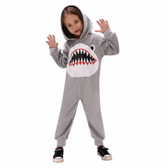 Shark Cosplay Jumpsuit For Kids Girls Boys Outfits Halloween Party Carnival Suit