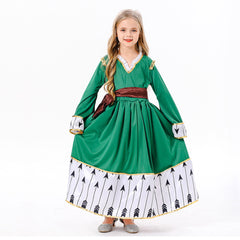 Shooter Princess Cosplay Green Dress For Kids Girls Outfits Halloween Carnival Suit