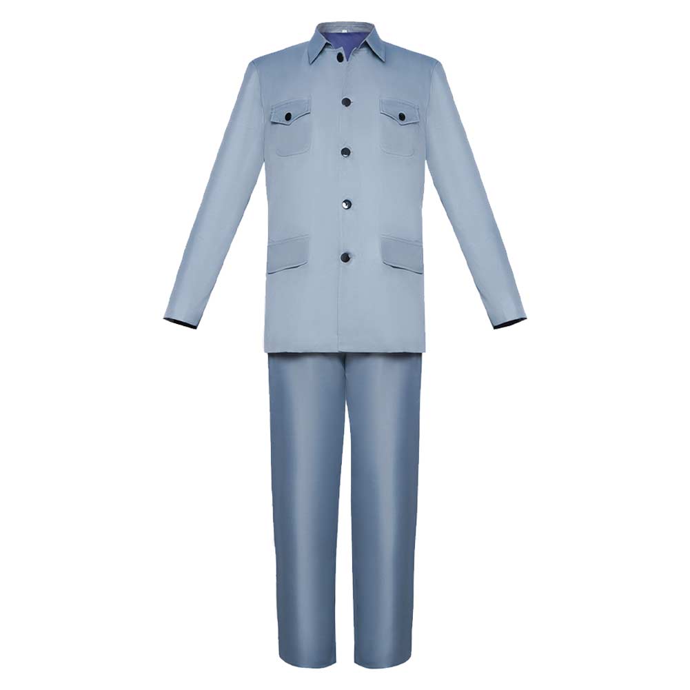 The Boy and the Heron Mahito Maki Blue Top Pants Set Cosplay Costume Outfits Halloween Carnival Suit