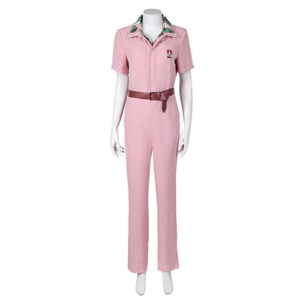 The Fall Guy 2024 Jody Moreno Women Pink Jumpsuit With Belt Cosplay Costume Outfits Halloween Carnival Suit