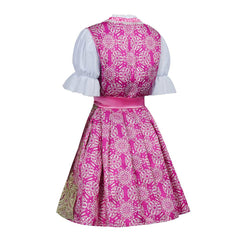 The Munich Oktoberfest Pink Beer Festival Dress Cosplay Costume Outfits Halloween Carnival Suit