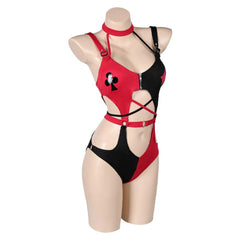 Ugly Girl Harley Quinn One-piece Swimsuit Lingerie for Women Cosplay Costume Outfits Halloween Carnival Suit