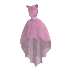 Witch Bats Kids Children Pink Hooded Cape Cosplay Outfits Halloween Party Suit