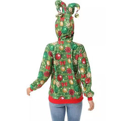 Women 2024 Christmas Sweatshirt Pullover Hoodie Halloween Carnival Cosplay Costume