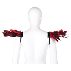 Women Colorful Feather Cape Shawl Gothic Party Halloween Cosplay Costume Accessories