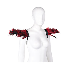 Women Colorful Feather Cape Shawl Gothic Party Halloween Cosplay Costume Accessories