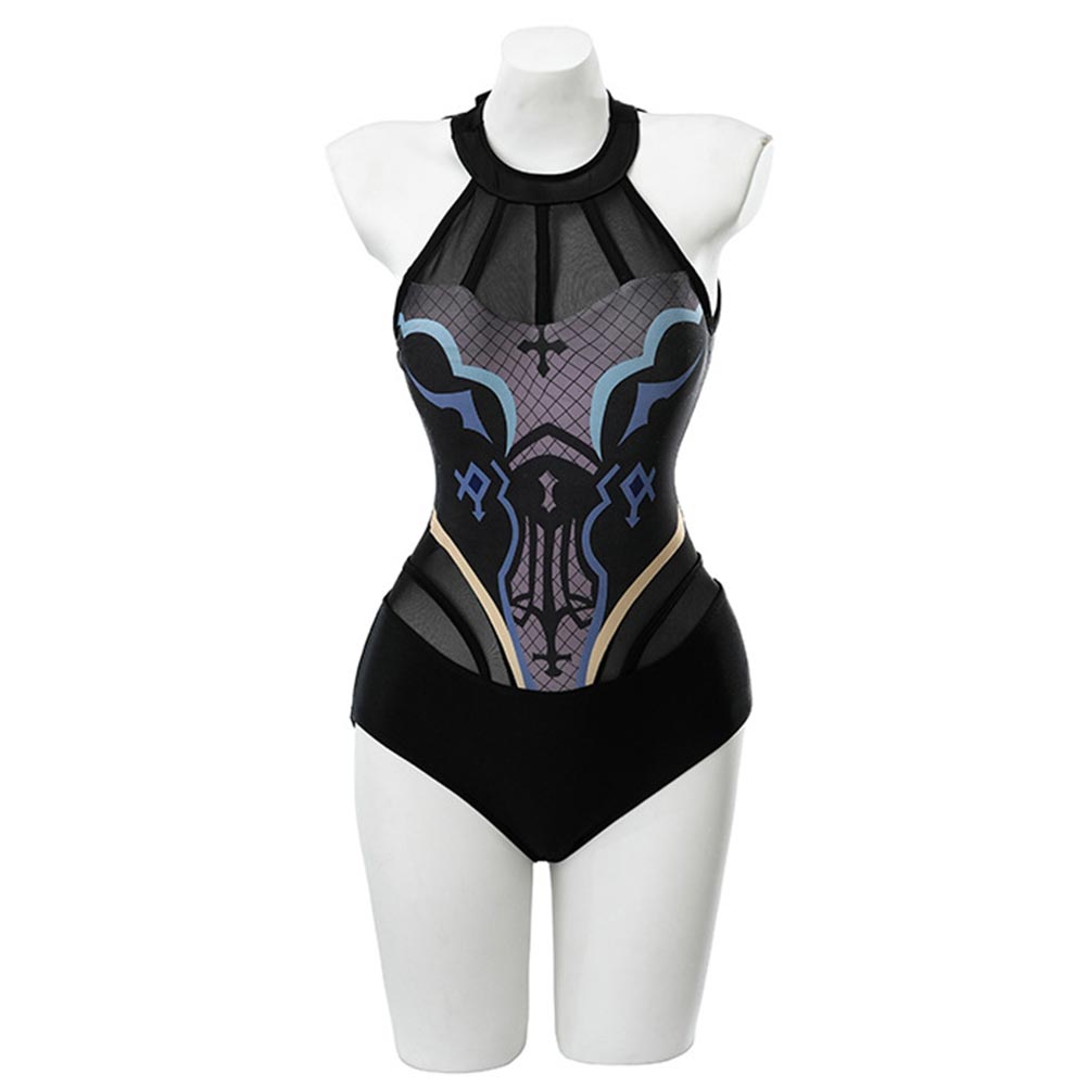 Genshin Impact Fischl Von Cosplay Costume Swimsuit Halloween Carnival Party Disguise Suit