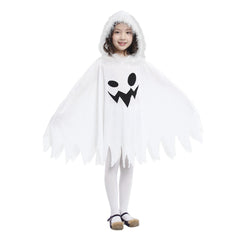 White Ghost Kids Children Cosplay Costume Cloak Outfits Halloween Carnival Suit