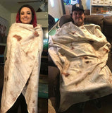 3D Mexican Burritos Taco Wearable Blanket Hooded Warm Robe Cape Cloak - INSWEAR