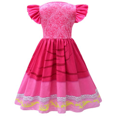 Kids The Super Mario Bros. Princess Peach Kids Girls Cosplay Dress Halloween Carnival Party Suit