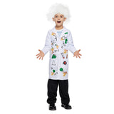 Kids Children Scientist  Cosplay Costume Wig Outfits Halloween Carnival Suit