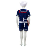 Kids Stranger Things 3 Scoops Ahoy Steve Harrington Cosplay Costume Halloween Sailor Uniform Shirts Outfits - INSWEAR