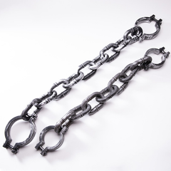 Funny Plastic Prison Wrist Shackles Handcuffs Chain Links Toys for Haunted Home Halloween Cosplay Costume Party Decoration Prop Supplies - INSWEAR
