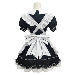Black and White Maid Cosplay Costume Halloween Carnival Party Disguise Suit