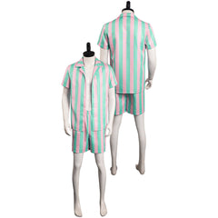 2023 Barbie Movie Ken Striped Beachwear Outfits Halloween Carnival Suit Cosplay Costume