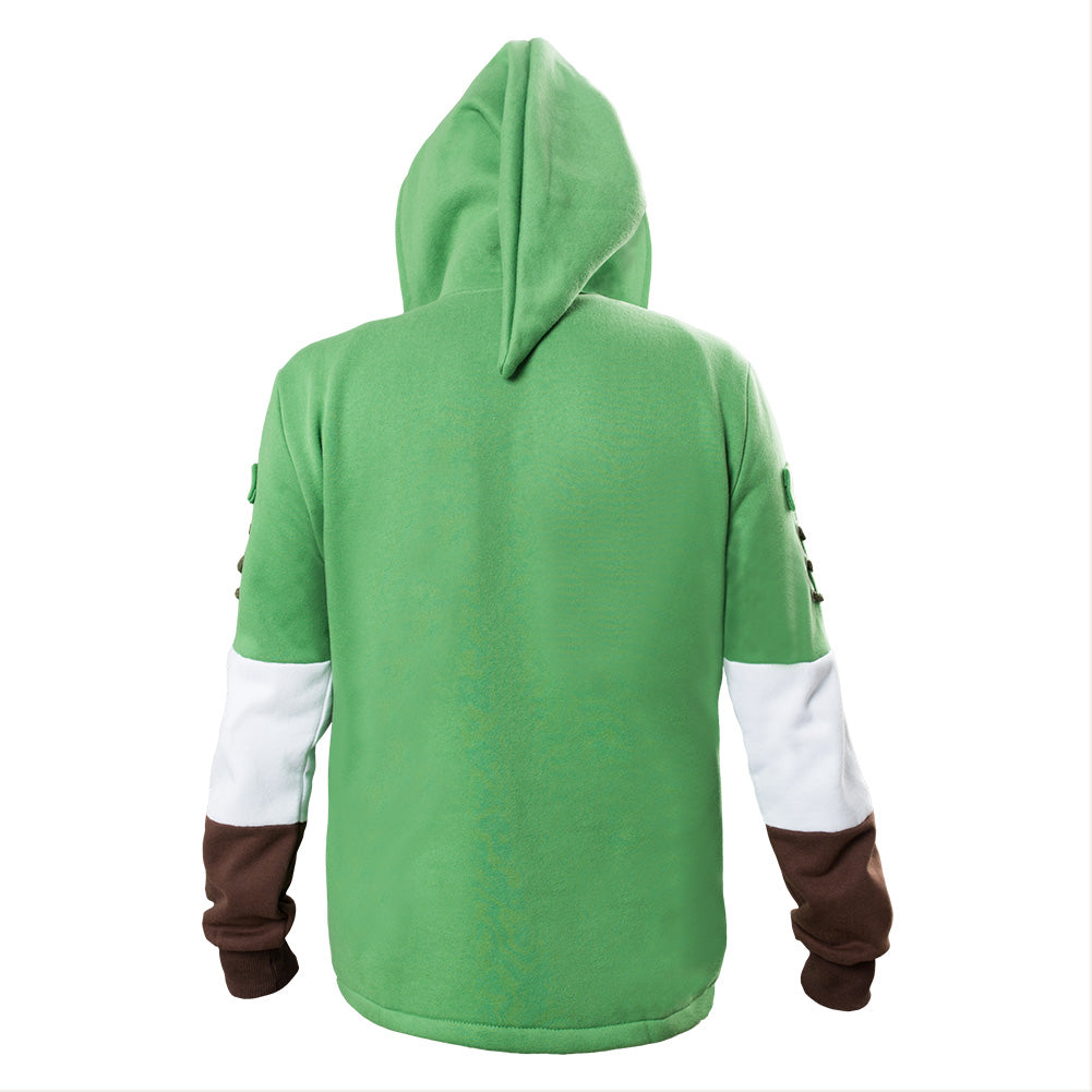 Unisex The Legend of Zelda Link Hooded Hyrule Warriors Zipper Coat Jacket Green - INSWEAR