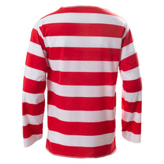 Where‘s Waldo Waldo and Friends Shirt Halloween Cosplay Costume Fancy Carnival Outfits - INSWEAR