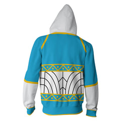 Unisex The Legend Of Zelda Princess Zelda Cosplay Zip Up Hoodie Jacket - INSWEAR