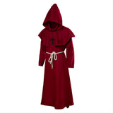 Medieval Monk Robe Priest Robe Cloak Jumpsuit Fancy Outfit Halloween Carnival Suit - INSWEAR