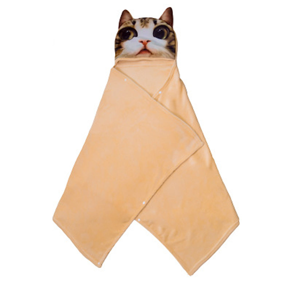 Animals Hooded Cloak Plush Wearable Blanket Cartoon Clothes Accessory Creative Gift - INSWEAR