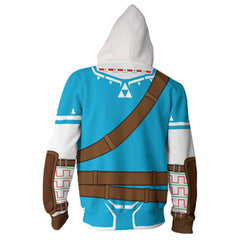 Unisex Link Hoodies The Legend of Zelda Zip Up 3D Print Jacket Sweatshirt - INSWEAR
