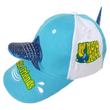 Kids Summer Adjustable Snap Back Flat Brim Outdoor Baseball Cartoon Hat Shark Hip Hop Cap - INSWEAR