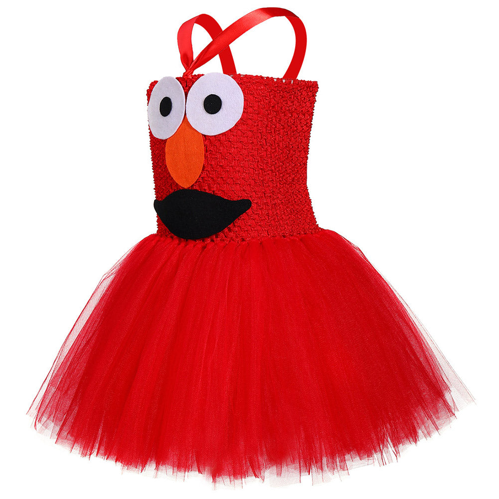 Girls Cookie Monster Dress Costume Halloween Party Tulle Tutu Dress Up - INSWEAR