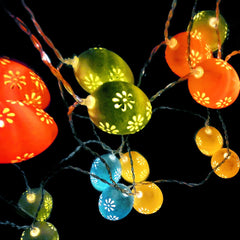 Easter Egg String Lights Battery Operated Easter Egg Shape LED Lights Fairy String Lights Decoration for Easter Spring Theme Party - INSWEAR