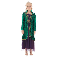 Kids Girls Hocus Pocus Winifred Sanderson Cosplay Costume Fancy Carnival Dress Outfits - INSWEAR