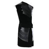 Adult Men Halloween Sleeveless Side Straps Round Neck Stitching Medieval Coat Carnival Cosplay Costumes - INSWEAR