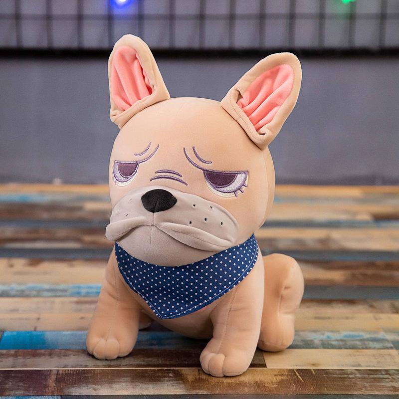 25-55cm Soft Simulation French Bulldog Plush Toys Stuffed Down Cotton Cute Lifelike Pug Dolls - INSWEAR