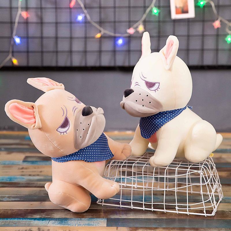 25-55cm Soft Simulation French Bulldog Plush Toys Stuffed Down Cotton Cute Lifelike Pug Dolls - INSWEAR
