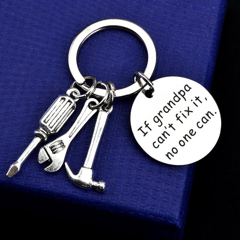 If Dad Can't Fix It No One Can Screwdriver Wrench Hammer Keychain Ring Tool Charms Key Chain Father's Day Gifts - INSWEAR