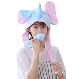 Funny Plush Elephant Hat Cap Party Gift Halloween Christmas Novelty Party Dress up Cosplay - INSWEAR