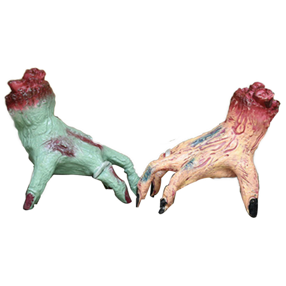 Halloween Crawling Monster Hand Vinyl Lifelike Climb Walking Hand Grabs Toy House Bar Decorations - INSWEAR