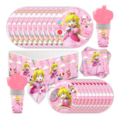 The Super Mario Bros. Peach Cosplay Tableware Tool *pcs/Set Halloween Carnival Table Accessories