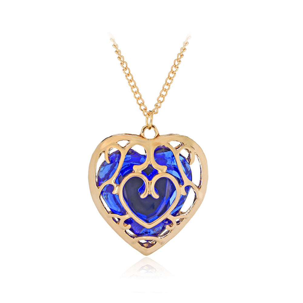 Link Cosplay Pendant Necklace Heart Container Chain Necklaces Women Men Jewelry Gift