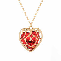 Link Cosplay Pendant Necklace Heart Container Chain Necklaces Women Men Jewelry Gift