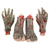 Halloween Decoration Props Fake Cut Off Bloody Broken Hand Foot - INSWEAR