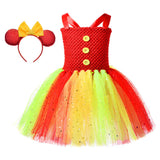 Christmas Clown Mesh Skirt Cosplay Dress Halloween Carnival Costume Dress Up - INSWEAR