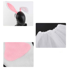 Easter Rabbit Kids Girls Cosplay Tutu Dress Outfits Halloween Carnival Suit