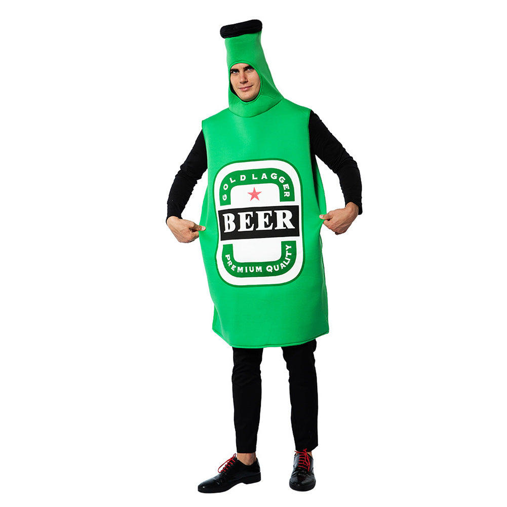 Adult Beer Bottle Cosplay Costume Funny Perfomace Costume Outfits Halloween Carnival Suit - INSWEAR