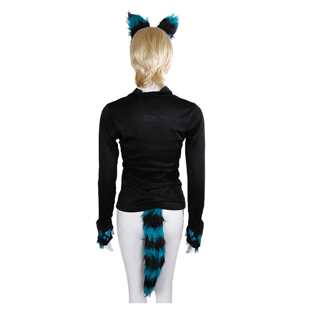 Fox Cosplay Costume Prop Gloves Headband Tail Dress Halloween Carnival Accessories - INSWEAR