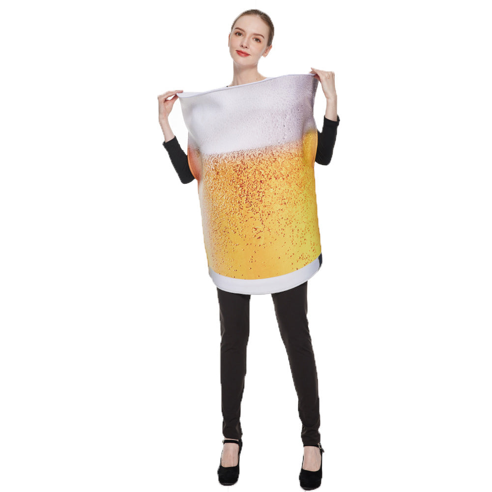 Adult Beer Cup Cosplay Costume Perfomace Costume Outfits Halloween Carnival Suit - INSWEAR