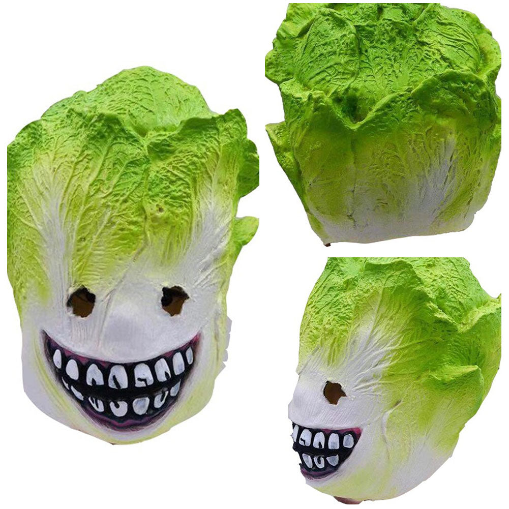 Cabbage Mask Cosplay Latex Masks Helmet Masquerade Halloween Party Costume Props - INSWEAR