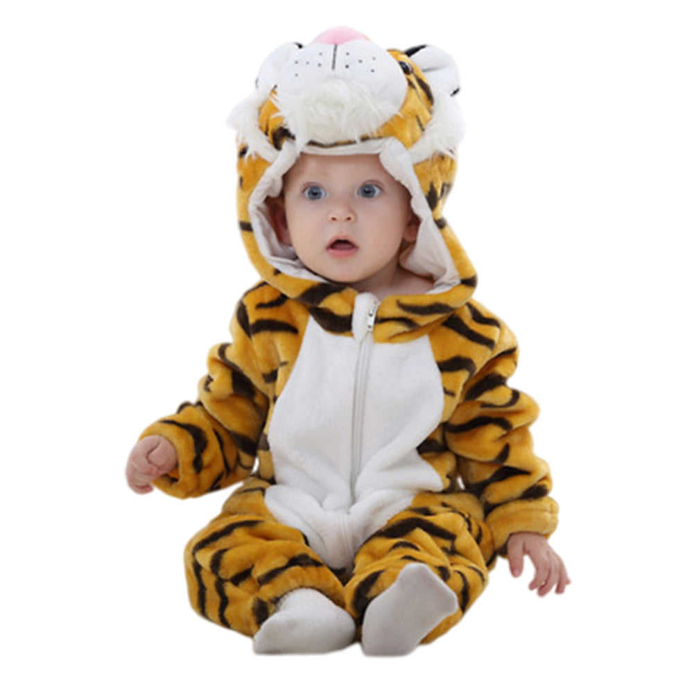 Adorable Baby Infant Tiger Romper Jumpsuit Playsuit Animal Themed Halloween Party Fancy Dress Costume - INSWEAR