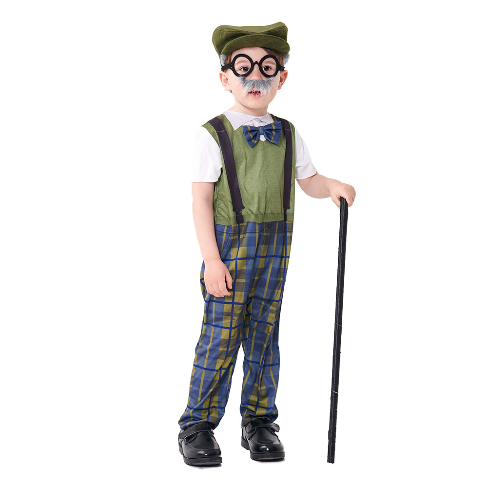 Grandpa Green Cosplay Costume Outfits Halloween Carnival Suit For Kids