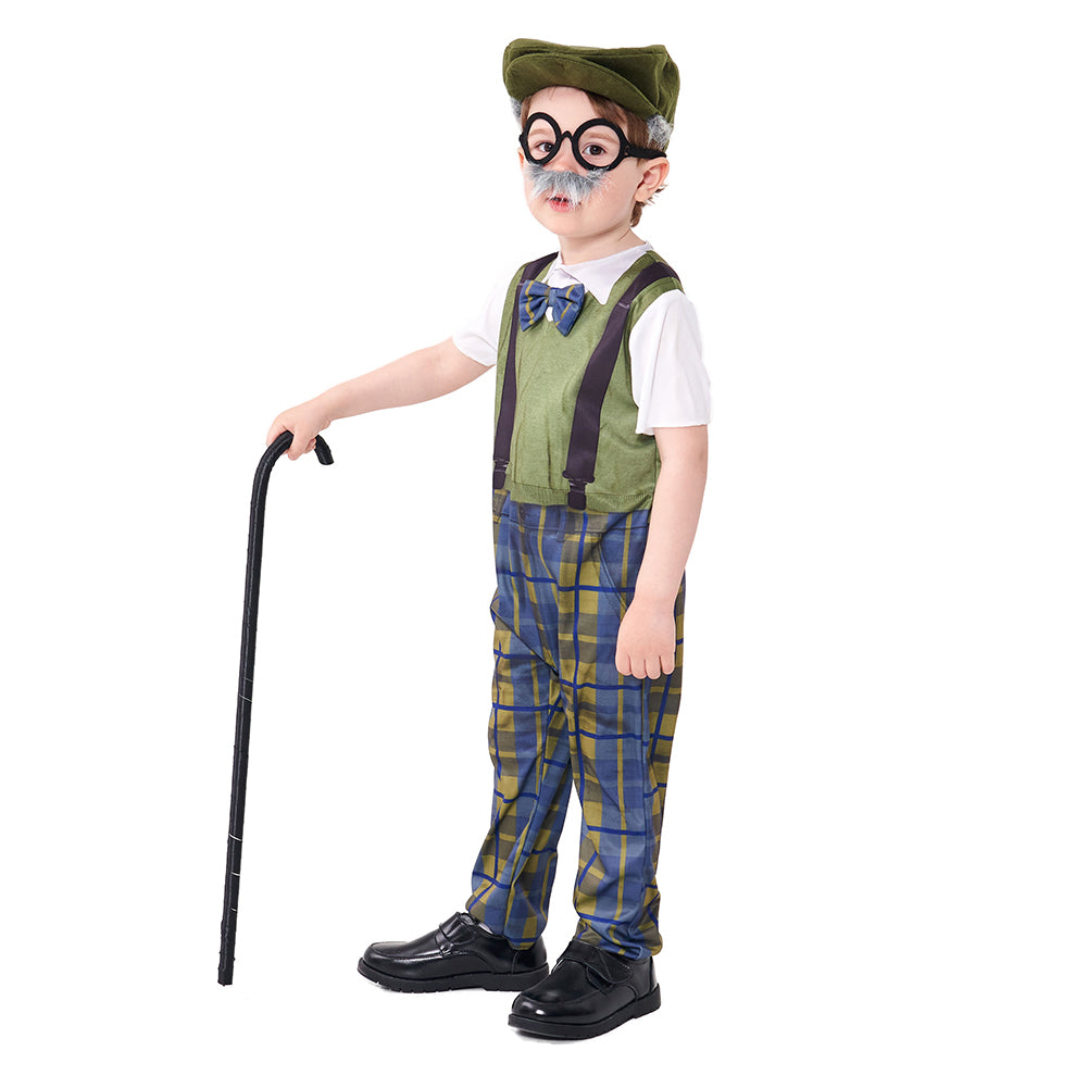 Grandpa Green Cosplay Costume Outfits Halloween Carnival Suit For Kids