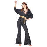 Adult Women Retro 70S Disco Sequins Nightclub Costumes Cosplay Halloween Carnival Party Dance Clothes - INSWEAR